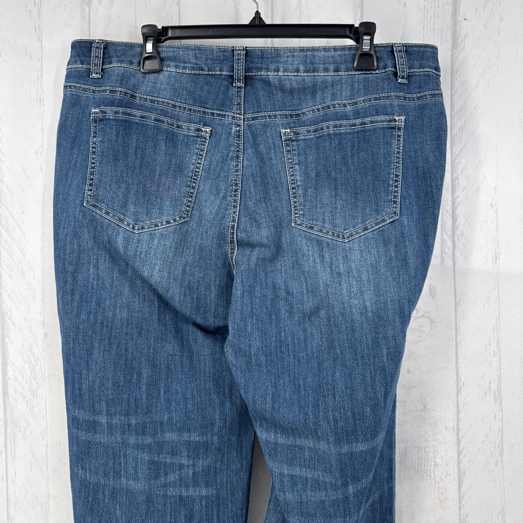 16 flo embroidered jean