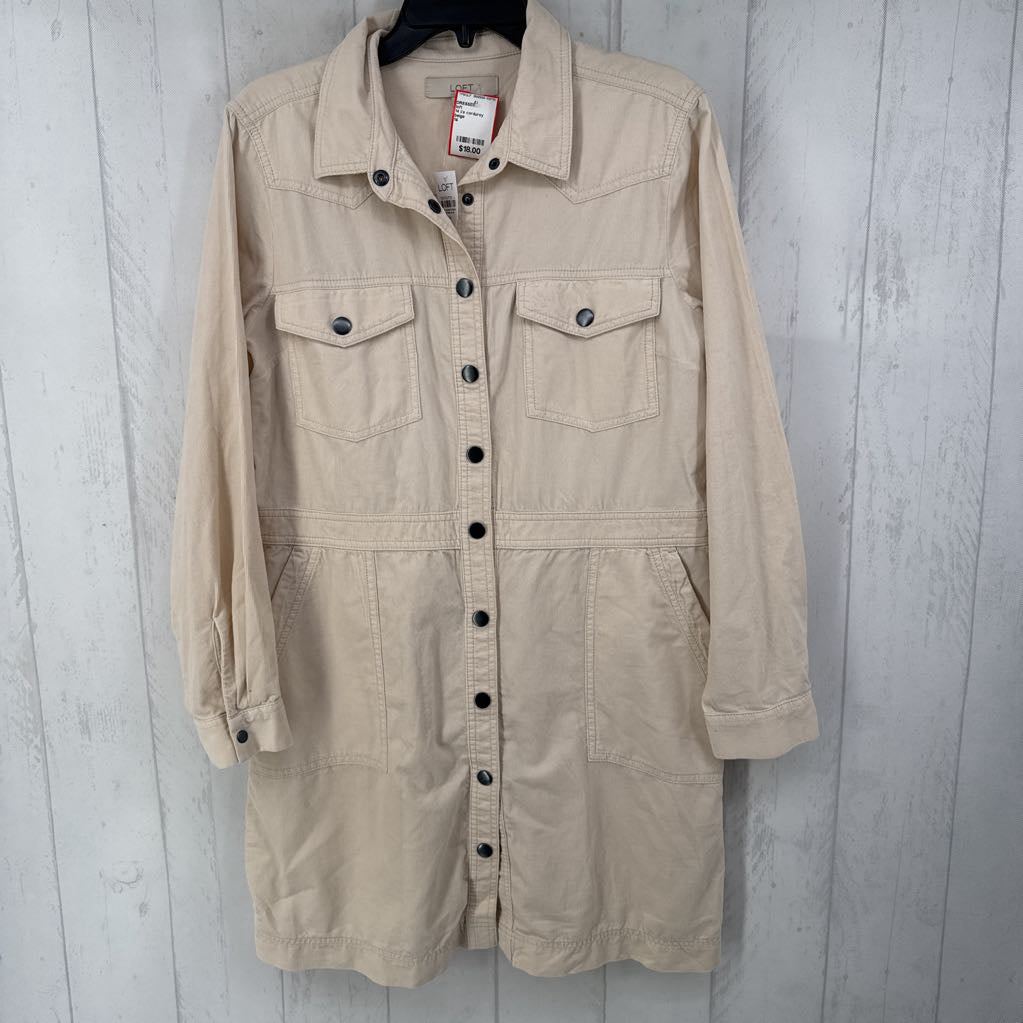 14 l/s corduroy button shirt dress