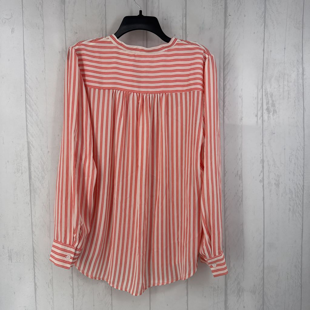 XL striped button down l/s top