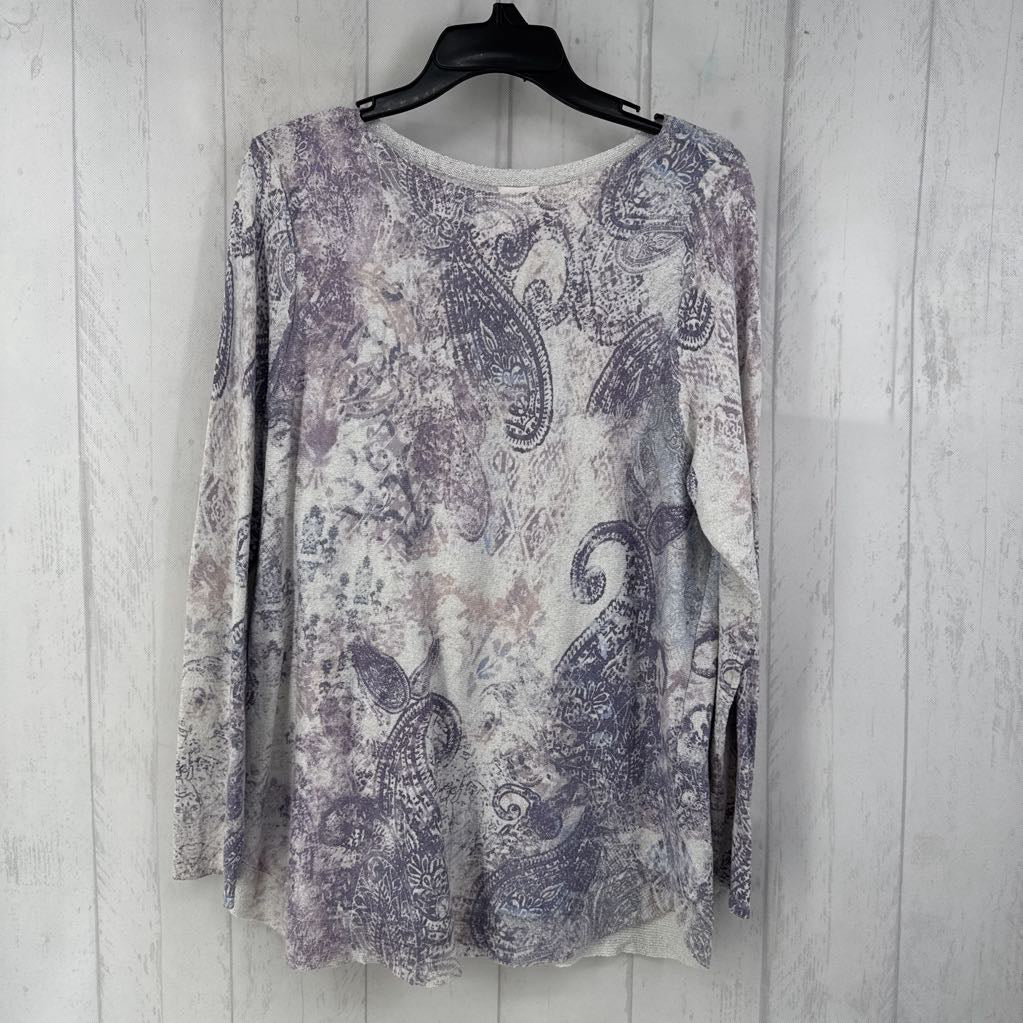 XL paisley print l/s top