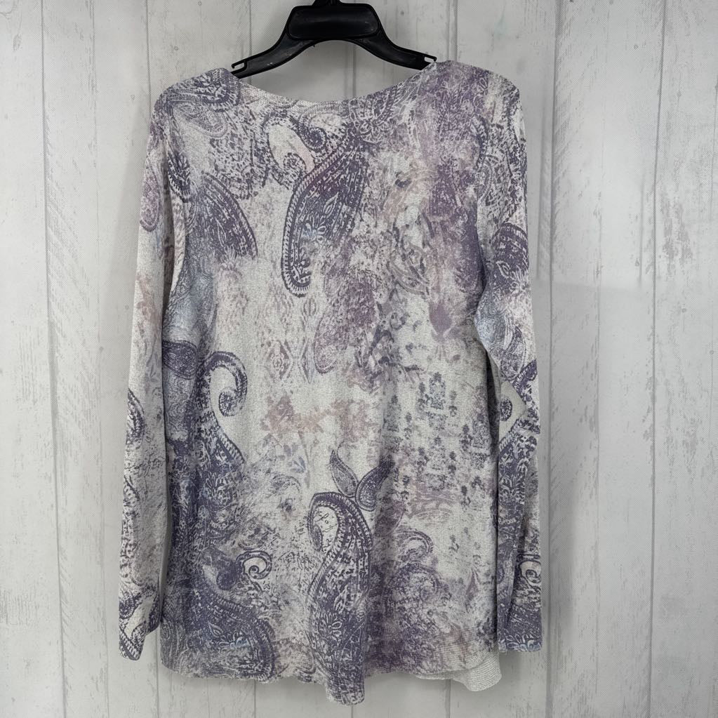 XL paisley print l/s top