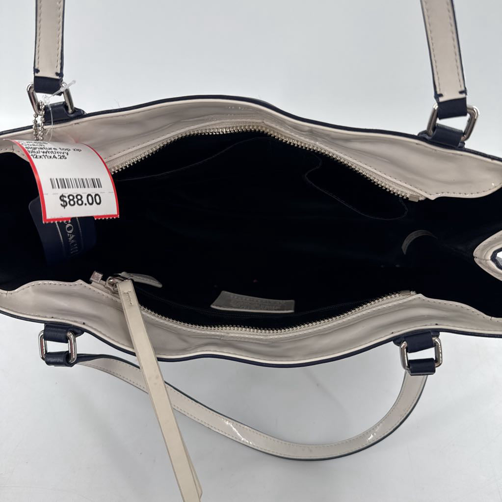 signature top zip tote