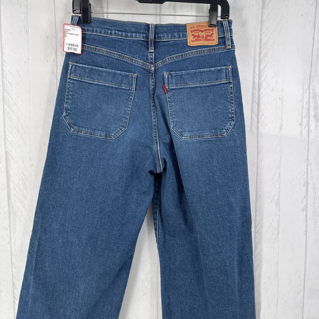 28 cropped wide leg jean