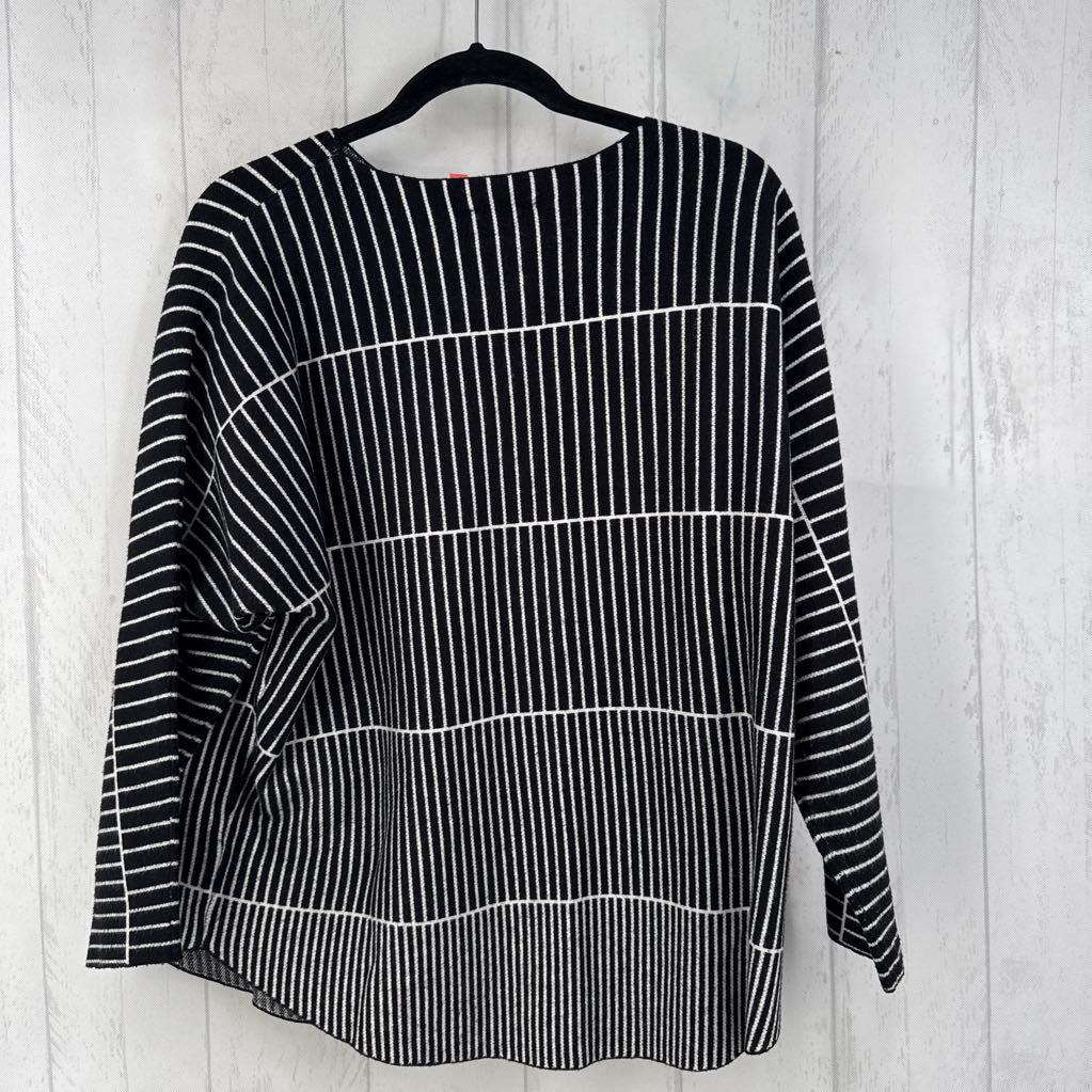 1X striped dolman slv sweater