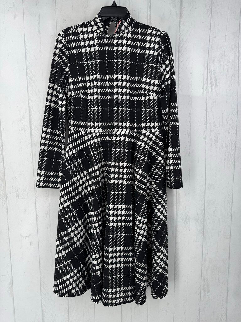 L checkered l/s dress