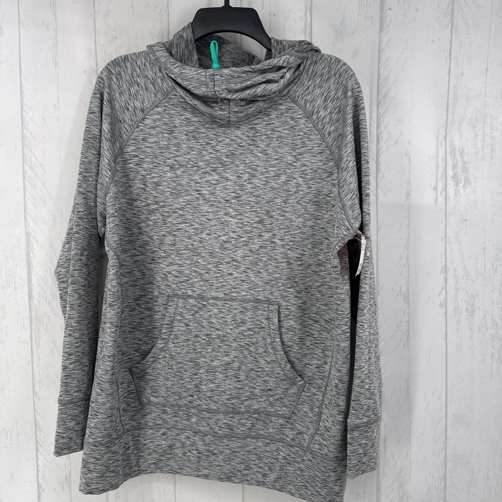 L marled fleece pullover