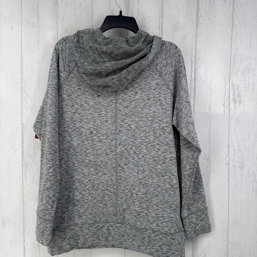 L marled fleece pullover