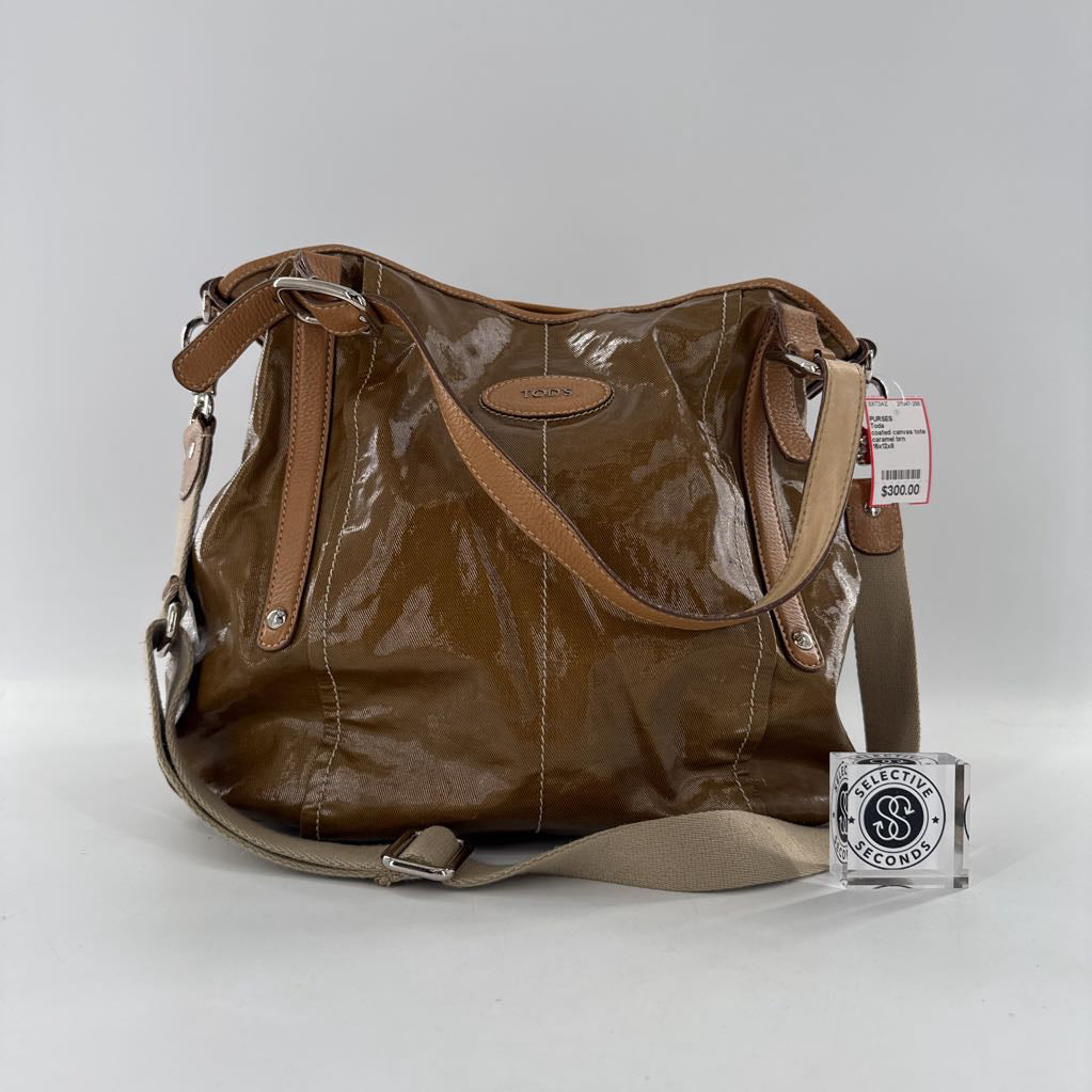 coated canvas tote bag