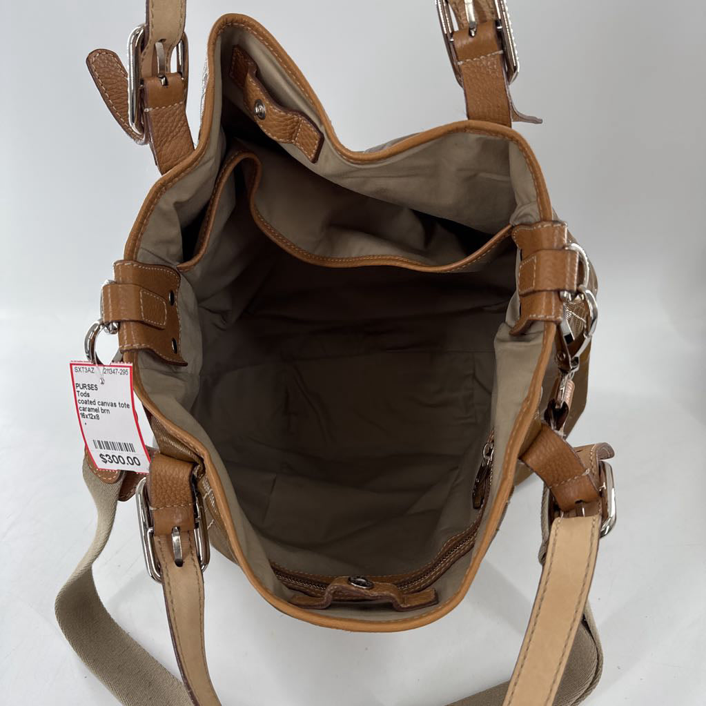 coated canvas tote bag