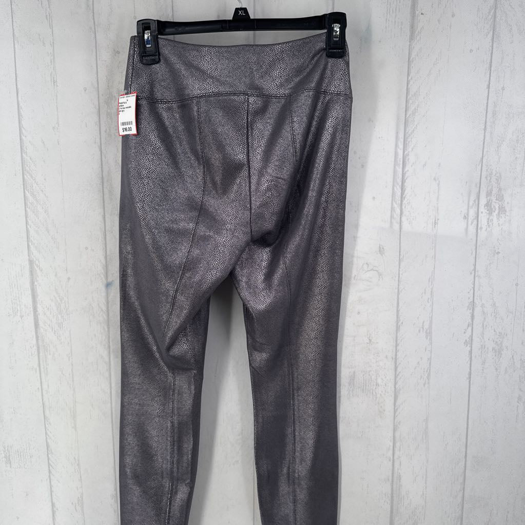 2 hi-rise metallic legging