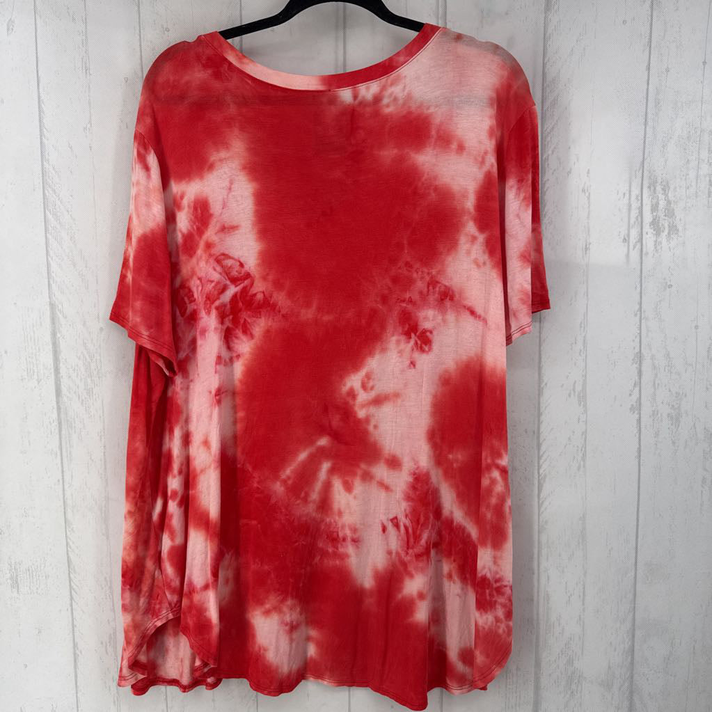 3xl s/s tie-dye top