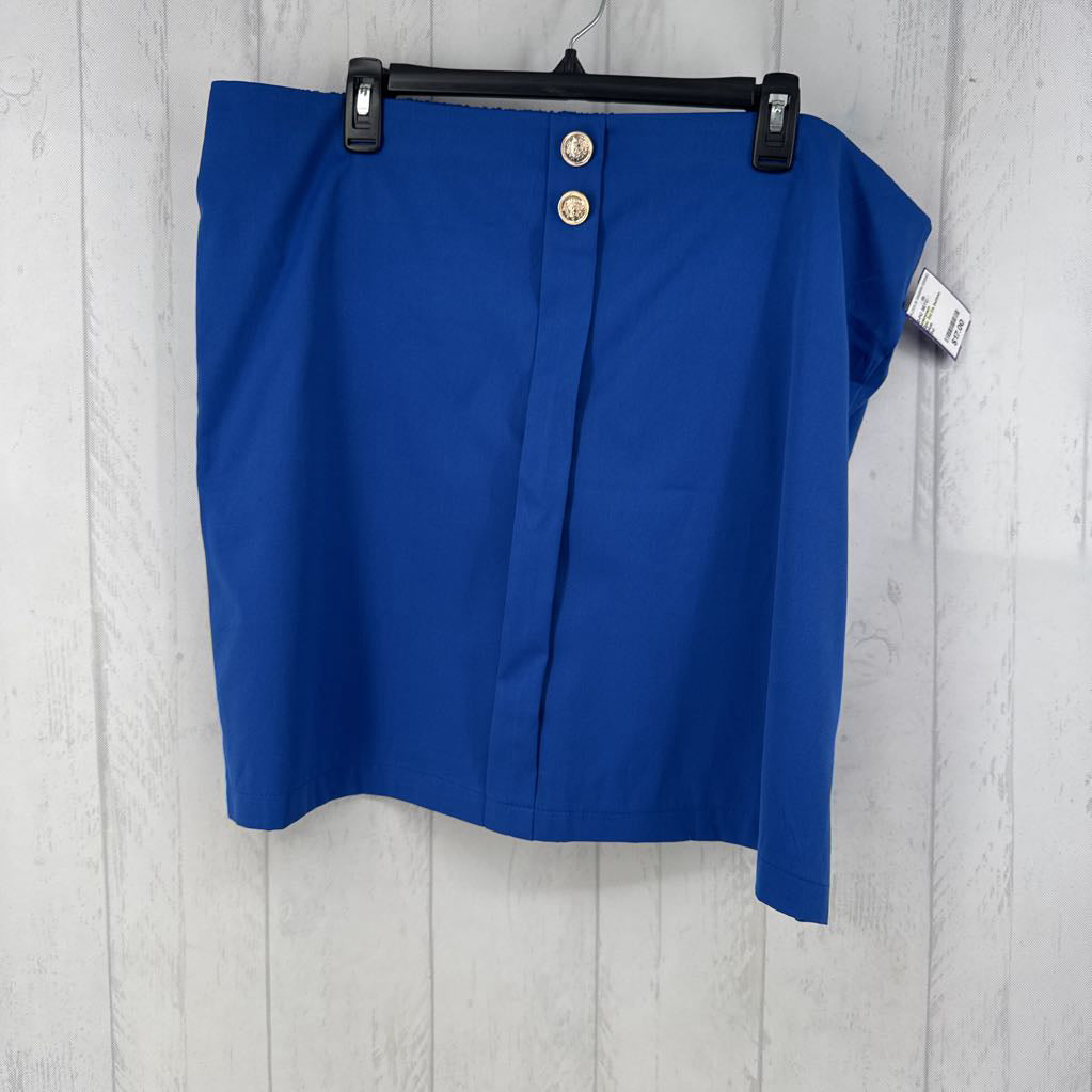2pc 3xl l/s button detail open blazer w/ skirt