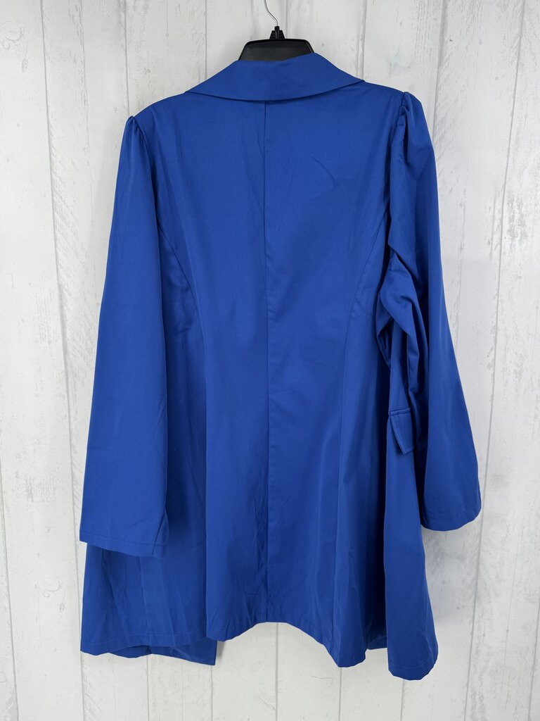 2pc 3xl l/s button detail open blazer w/ skirt