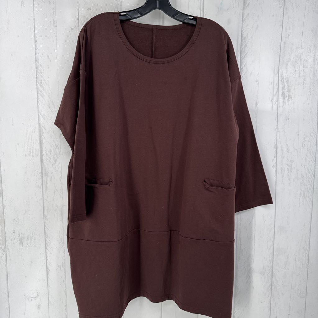 M scoop neck l/s dress