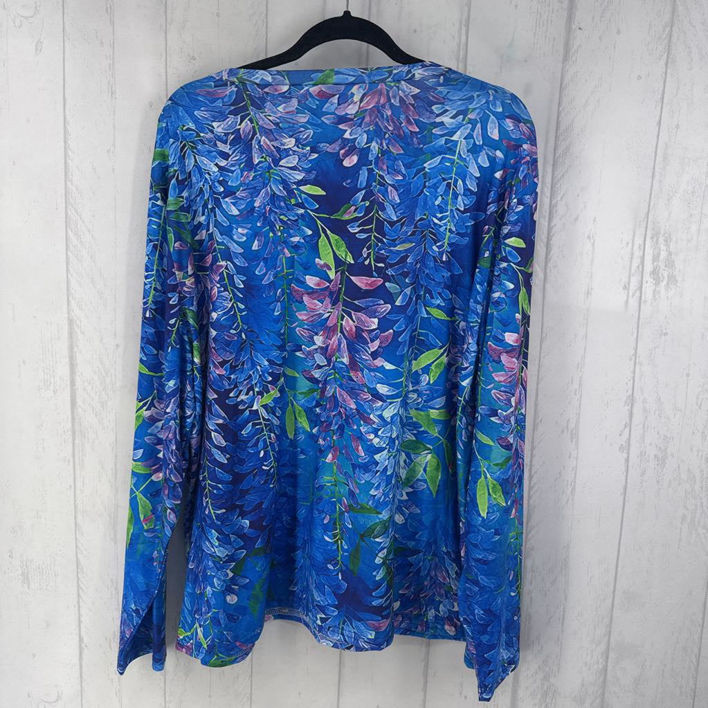 4xl l/s leaf print top