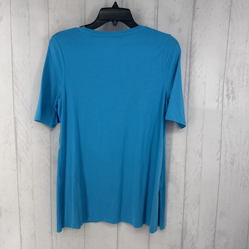 S s/s scoop neck hi-low top