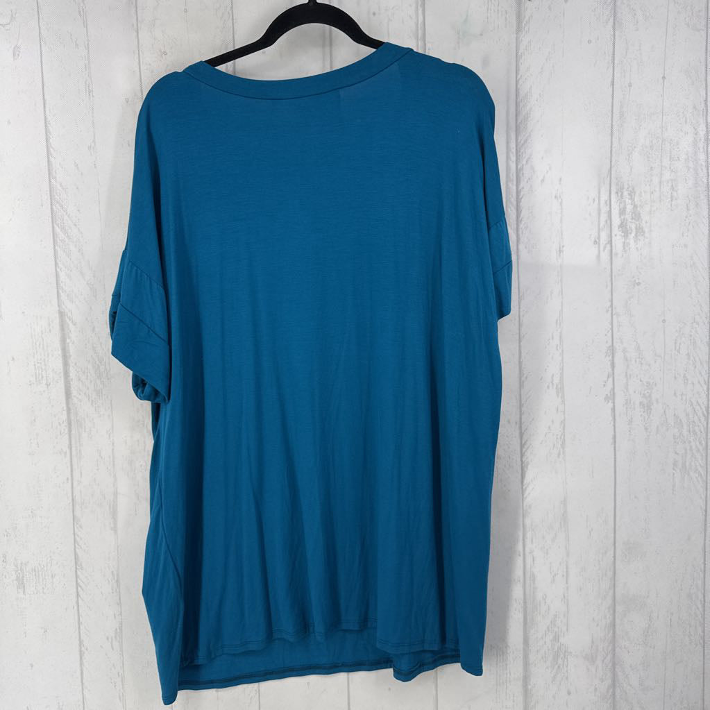 2x s/s v-neck pocket top
