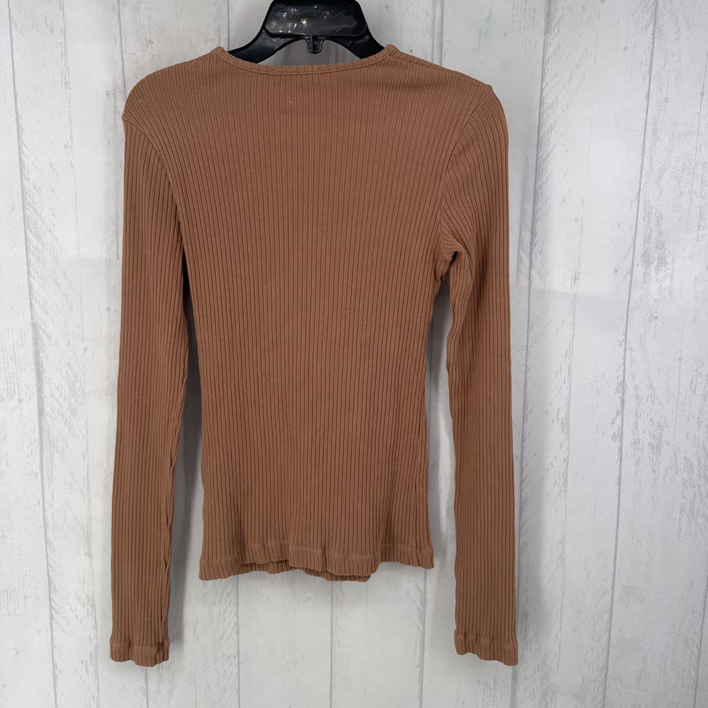 S l/s ribbed front cutout top