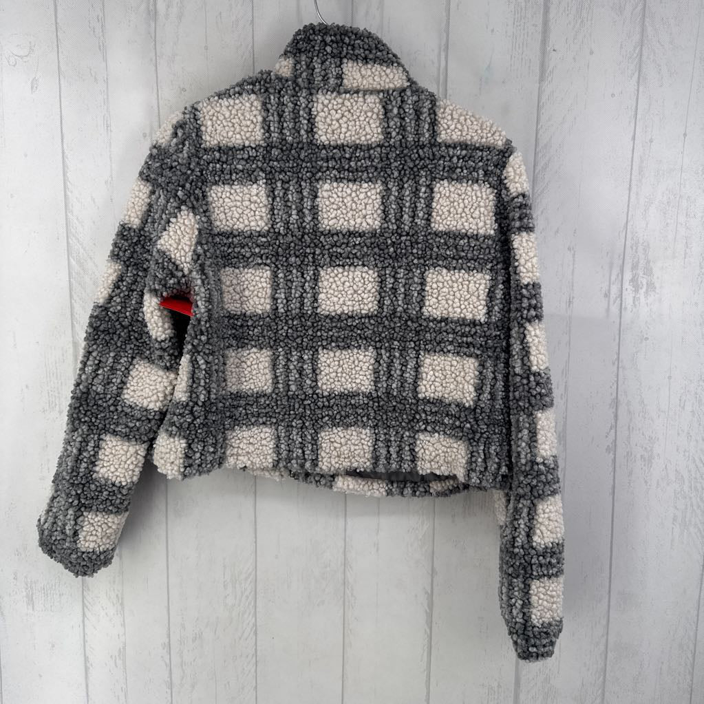 XS sherpa zip crop jacket