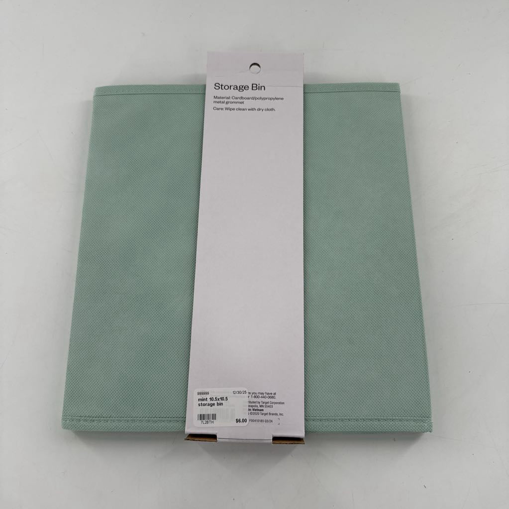 mint 10.5x10.5 storage bin