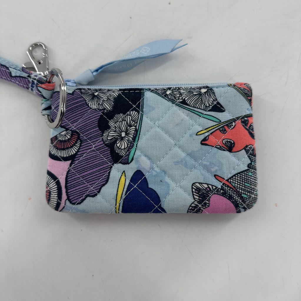 quilted flo print wallet/lanyard