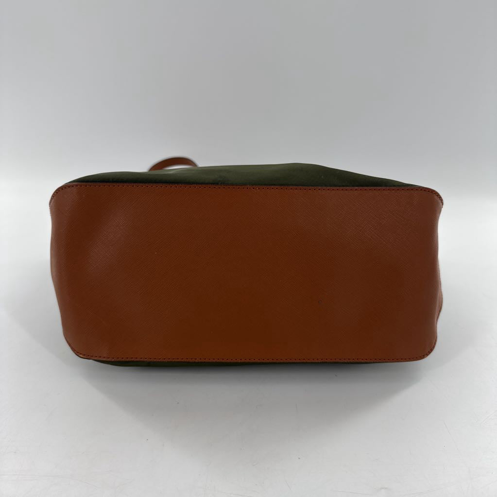 leather trim nylon tote bag