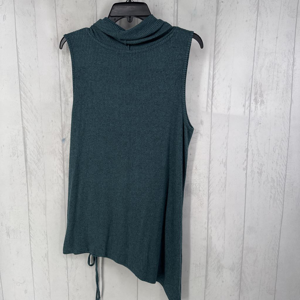 XL ribbed cowl neck slvls tunic vest