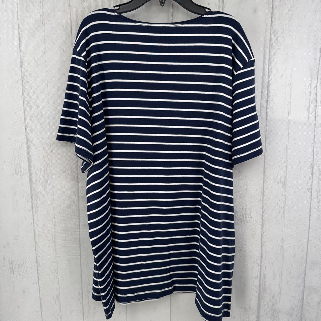R36 3x s/s embellished bike stripe top