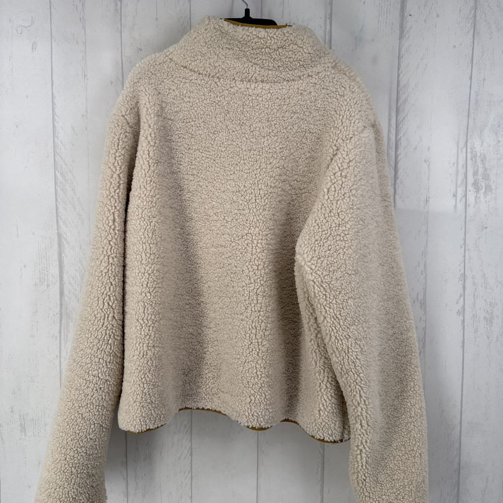 XL sherpa w/ animal print accent jacket