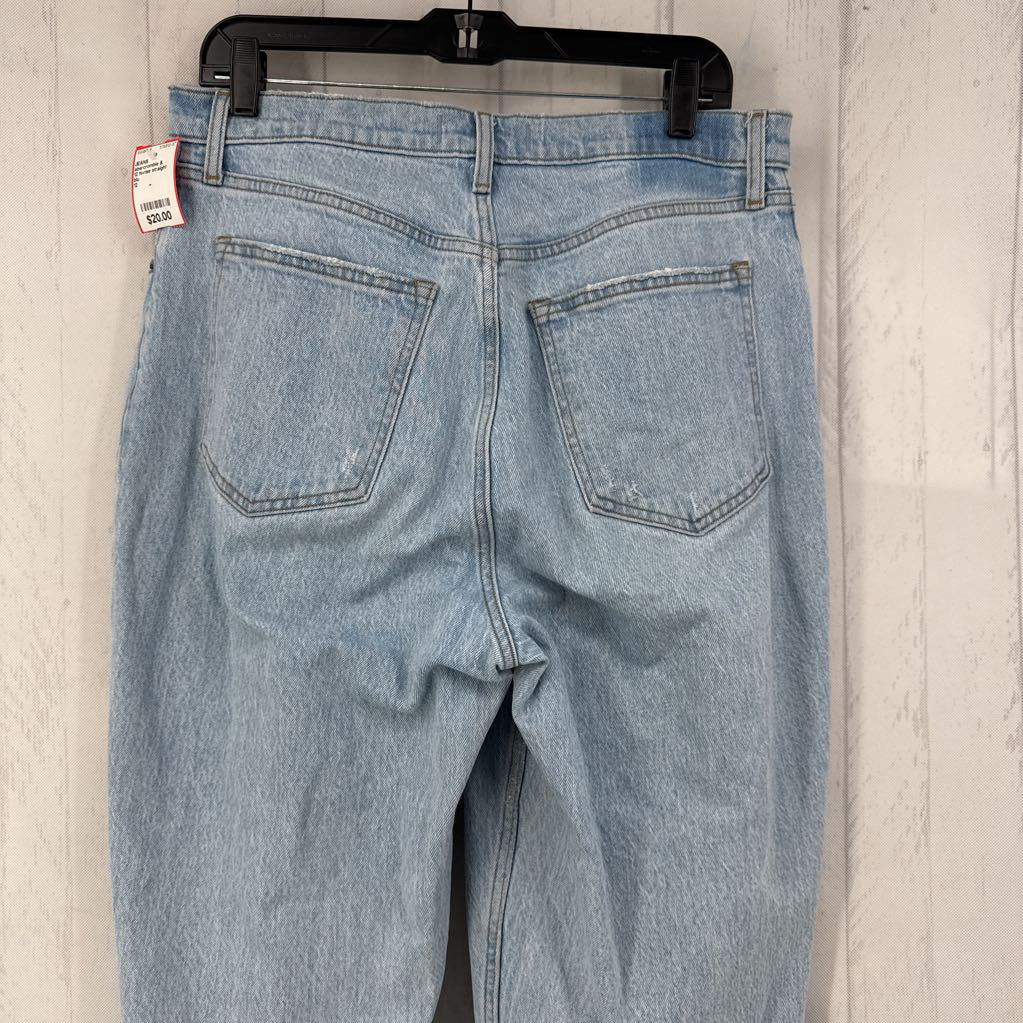 12 hi-rise straight leg jean