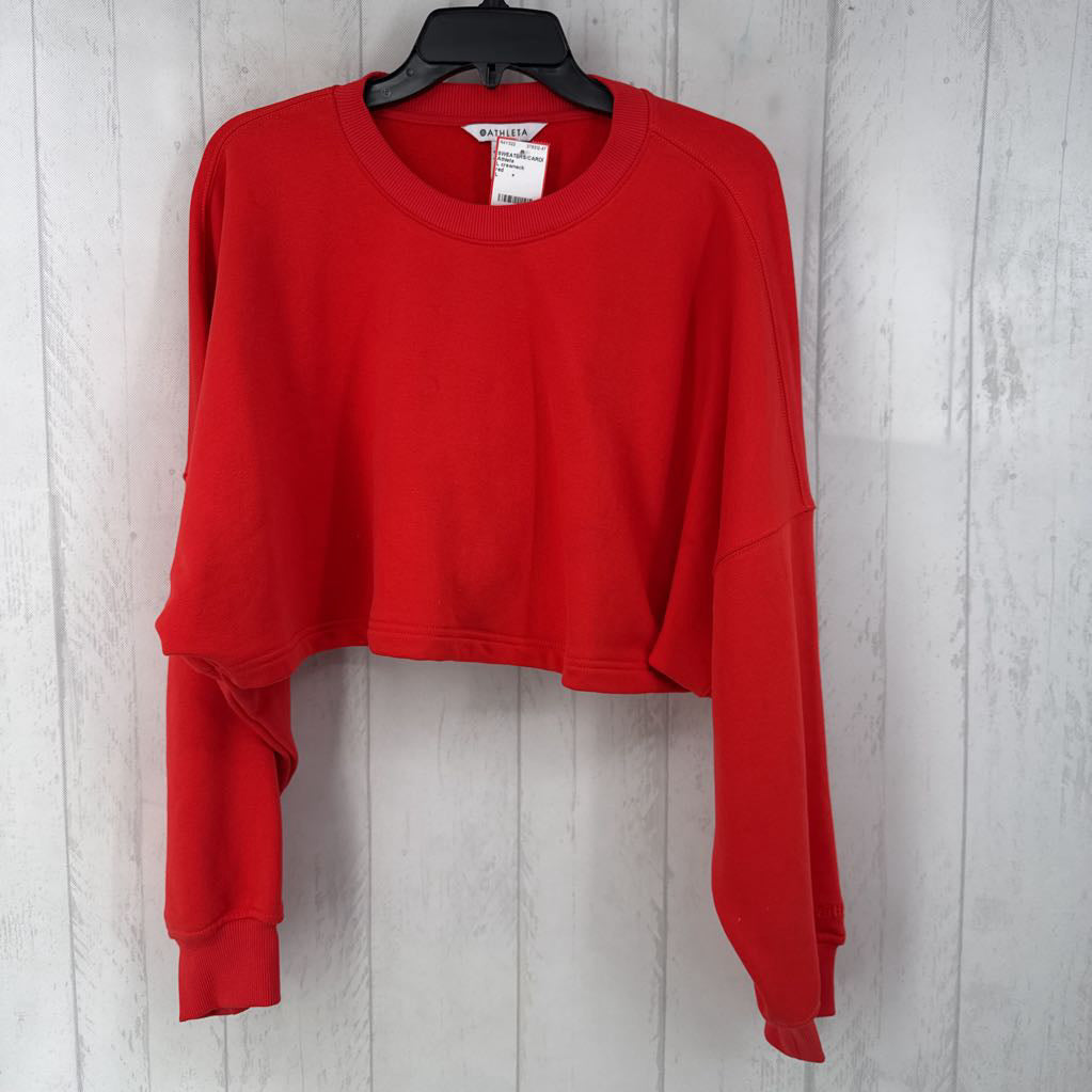L crewneck cropped sweatshirt
