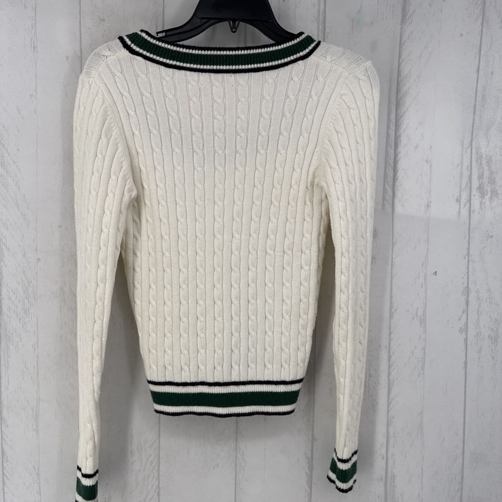 XS cable knit scoop neck sweater
