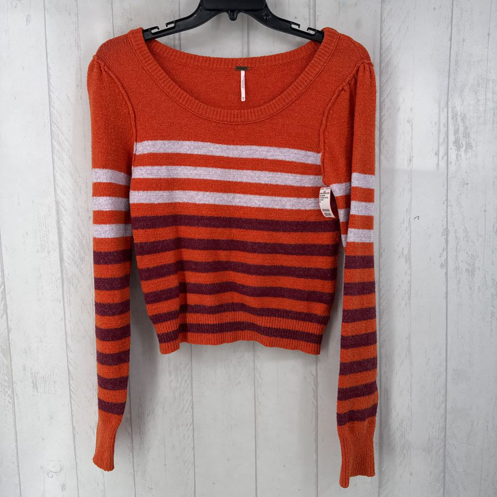 XS striped scoop neck sweater