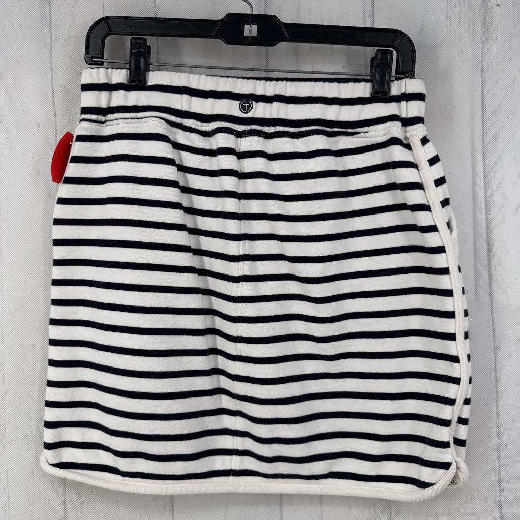 Sp striped pull-on skirt