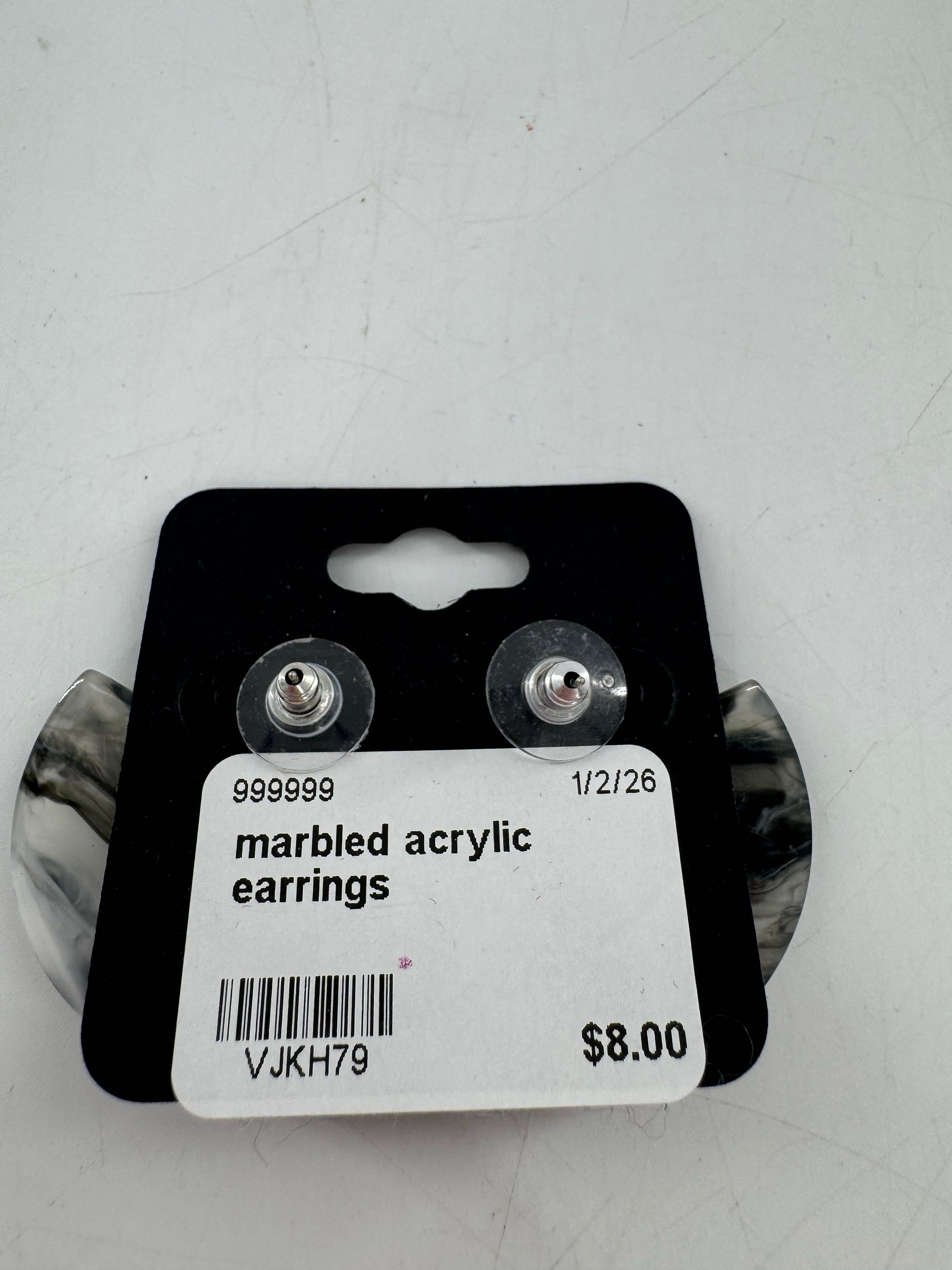 marbled acrylic earrings