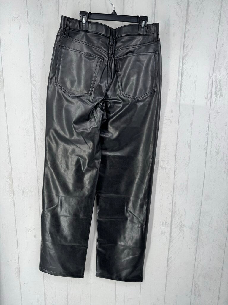 10L faux leather hi-rise relaxed fit pant