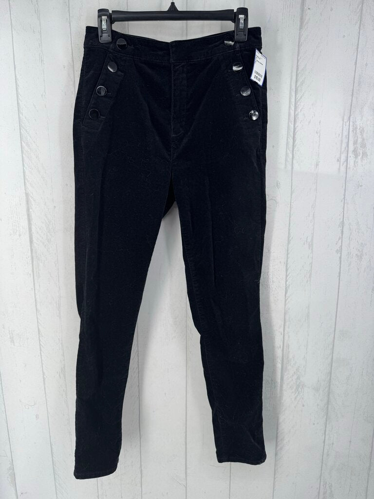 6 velour button front pant