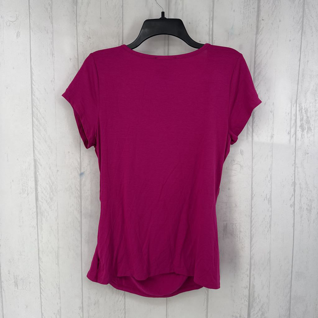 R44 L embelished neckline s/s top