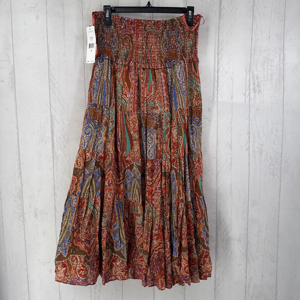 R119 M smocked paisley print maxi skirt