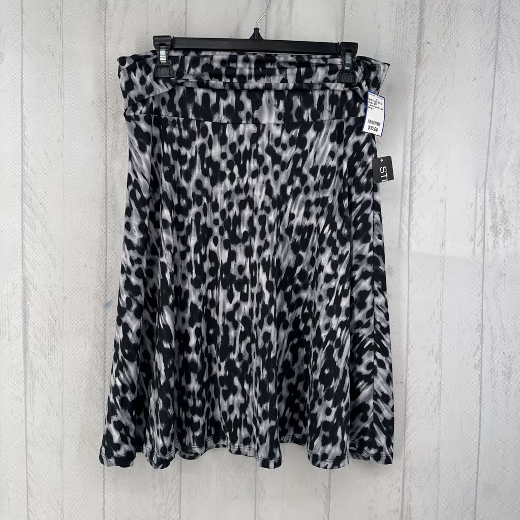 L animal print a-line skirt