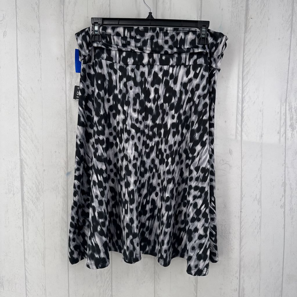 L animal print a-line skirt