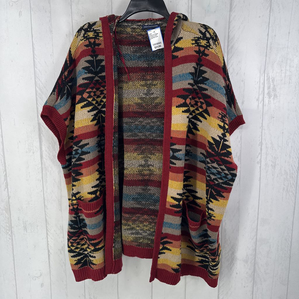 M aztec print sweater vest