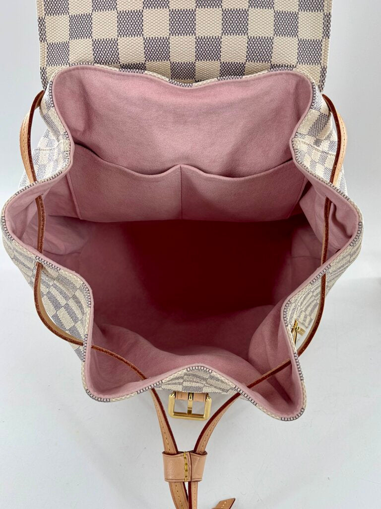 gold tone hardware backpack damier