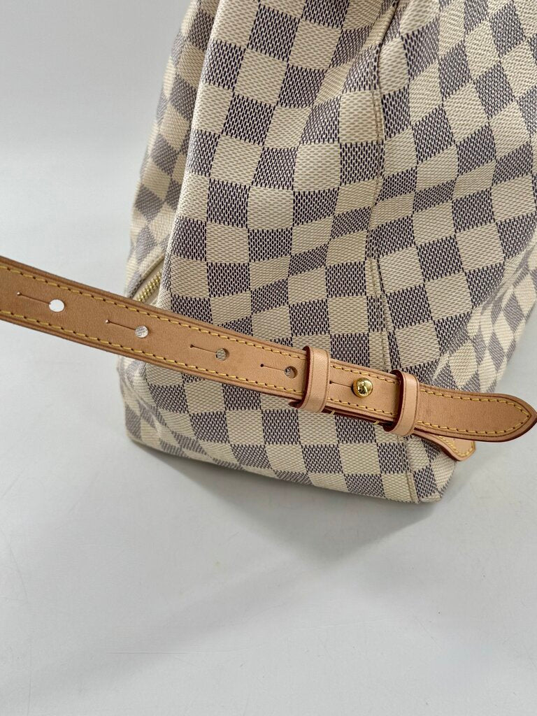 gold tone hardware backpack damier