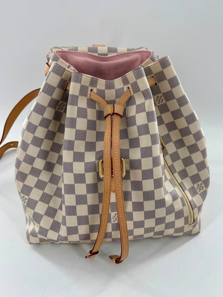 gold tone hardware backpack damier