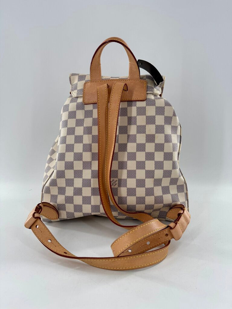 gold tone hardware backpack damier