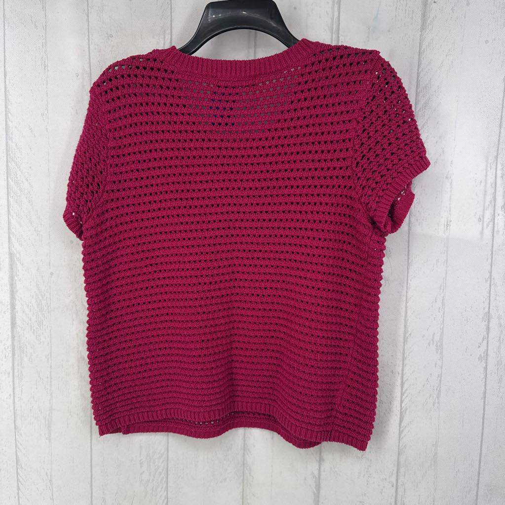 L crochet s/s sweater