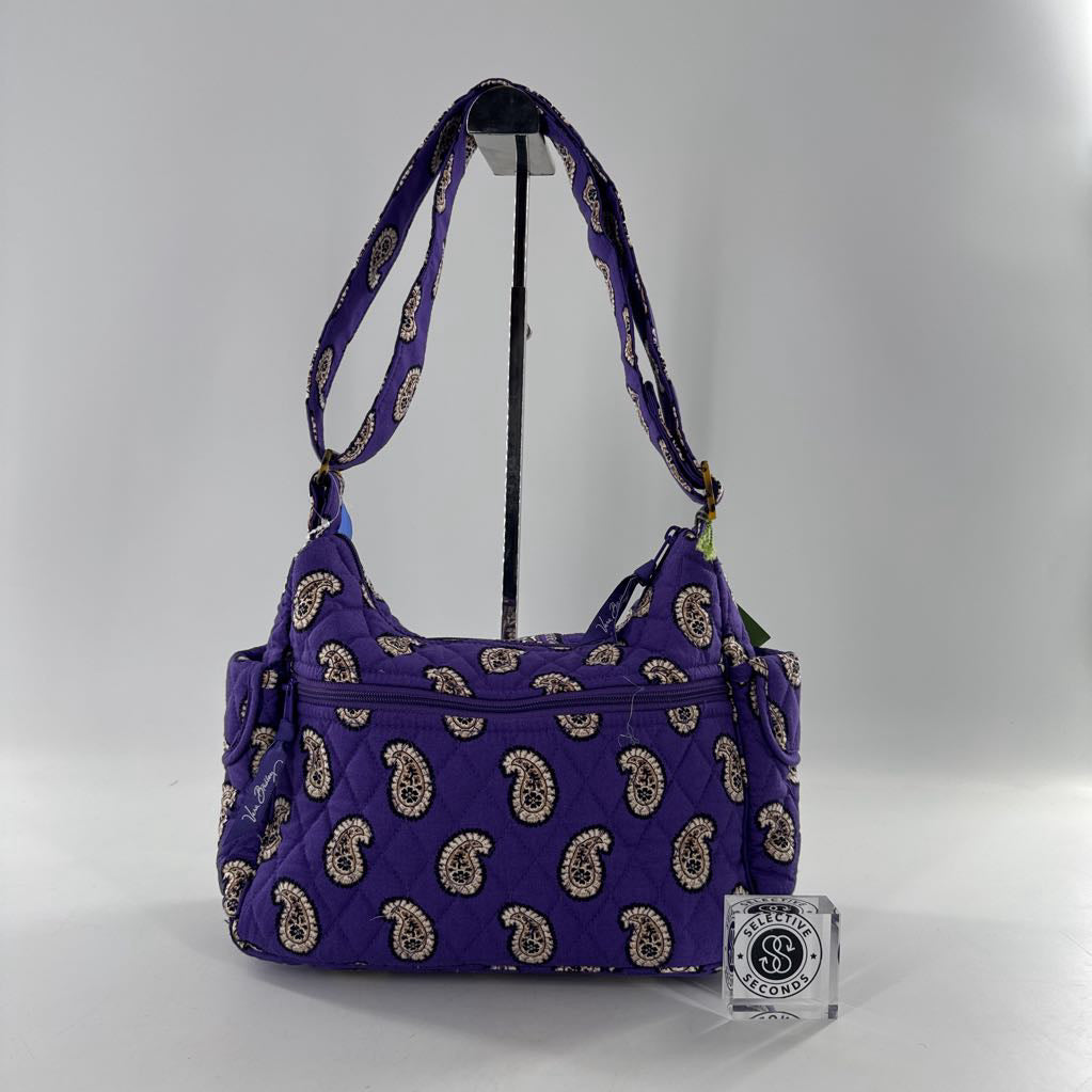 R63 paisley print quilted shoulder bag