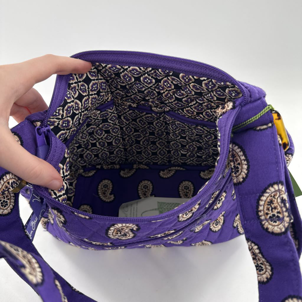 R63 paisley print quilted shoulder bag