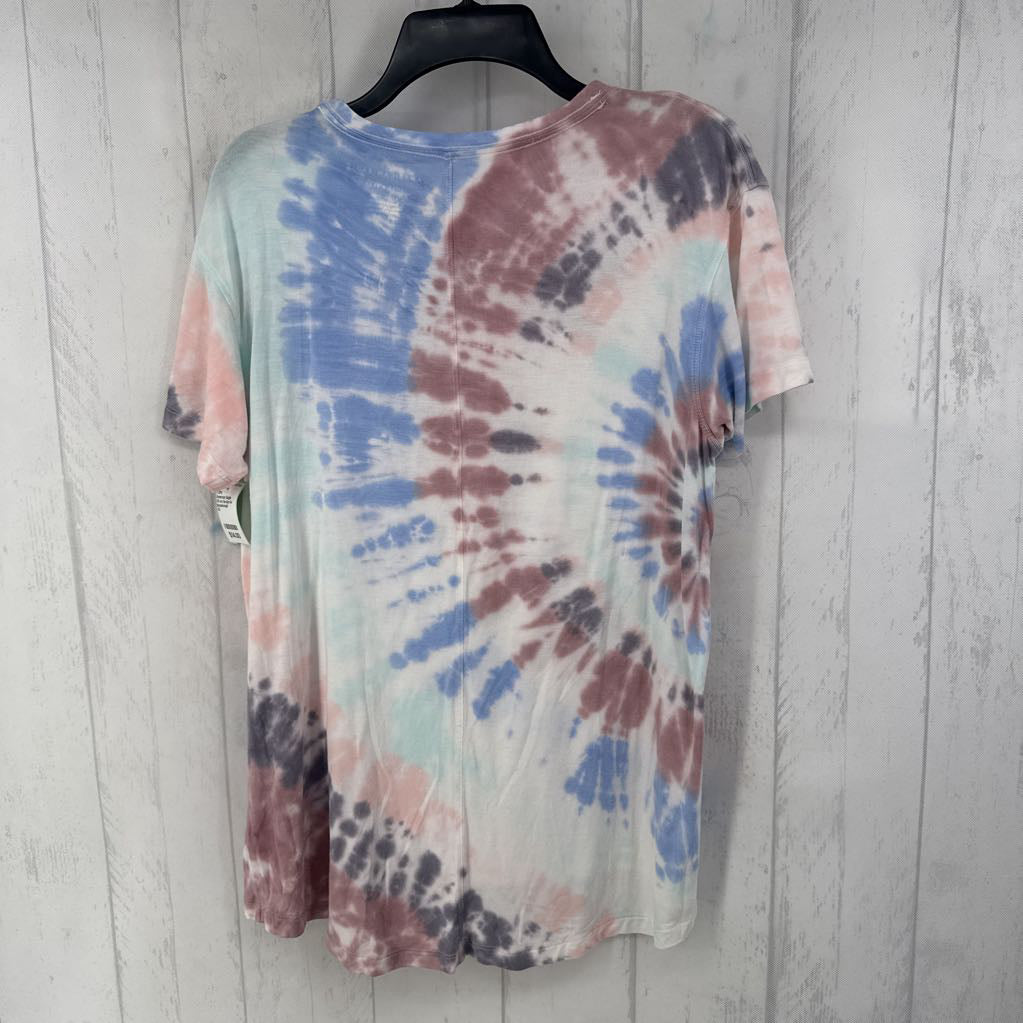 XS s/s tie-dye hi-low top